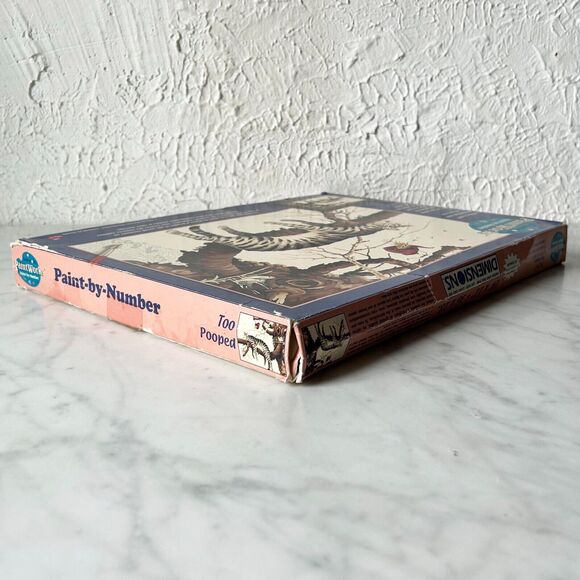 Charles Wysocki Too Pooped Cat on Tree Limb Paint By Number Kit Dimensions - Picture 10 of 12